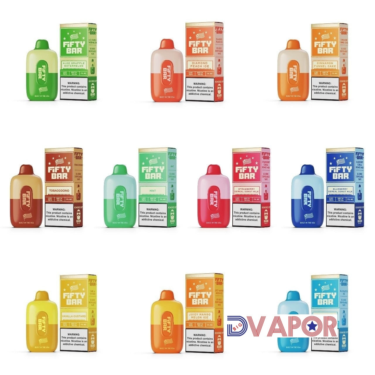 FIFTY Bar Made in the USA 6500 Puff DISCONTINUED