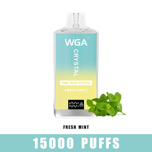 wga vape Crystal FRESH MINT Pro Max Extra 15000 Puffs Disposable Vape