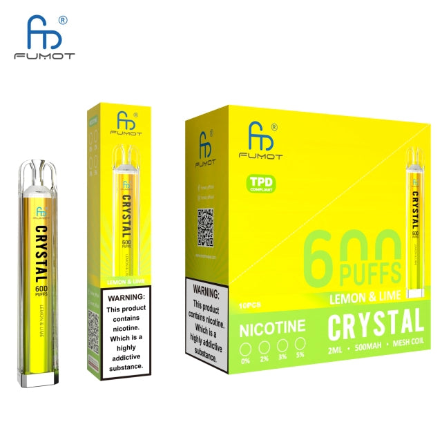 RandM FUMOT ORIGINAL RANDM CRYSTAL 600 Puffs Disposable Vape Wholesale