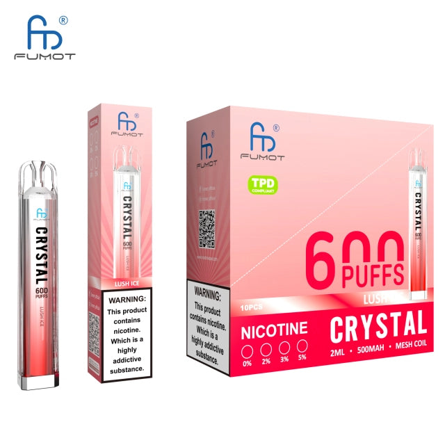 RandM FUMOT ORIGINAL RANDM CRYSTAL 600 Puffs Disposable Vape Wholesale