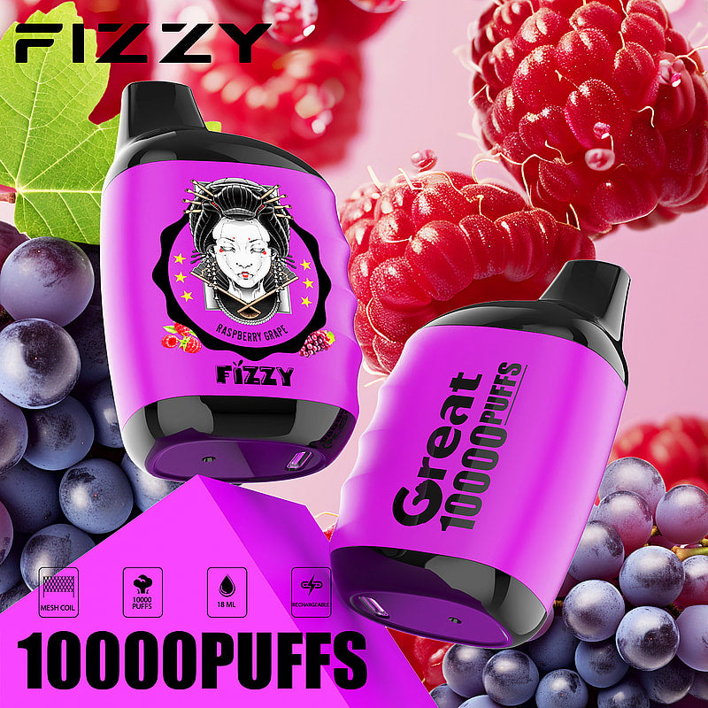 FIZZY Great – Compact 10K Puffs Disposable Vape | Mesh Coil & 18ML E-Liquid