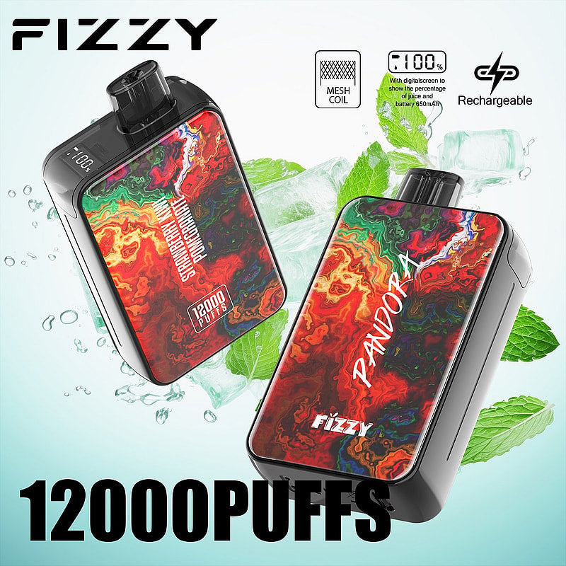 Fizzy Pandora – 12000 Puffs Disposable Vape | Fluid Art Marble | 20ML E-Liquid, Mesh Coil, 650mAh