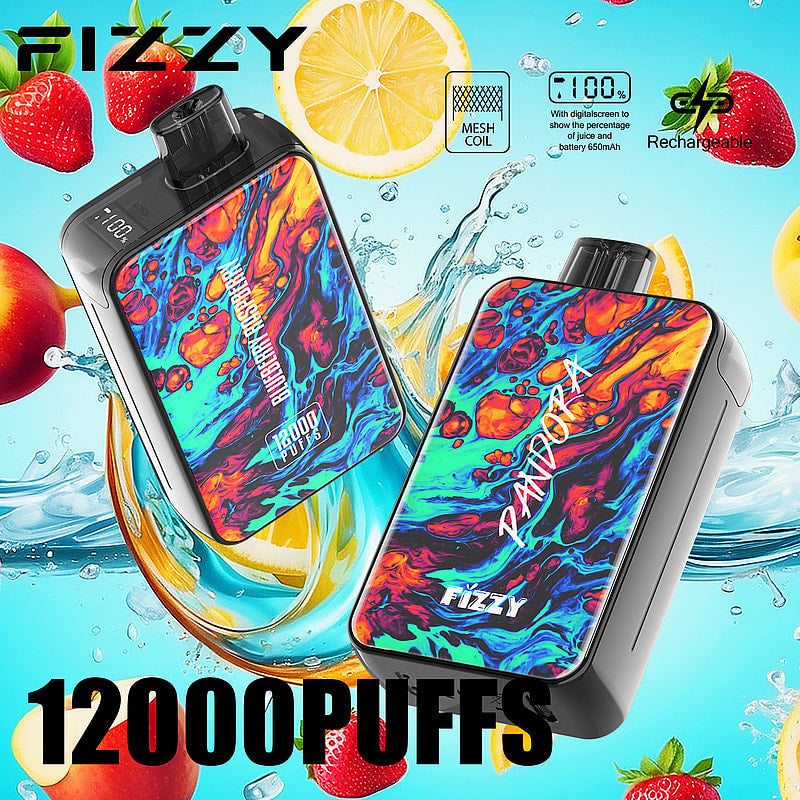Fizzy Pandora – 12000 Puffs Disposable Vape | Fluid Art Marble | 20ML E-Liquid, Mesh Coil, 650mAh