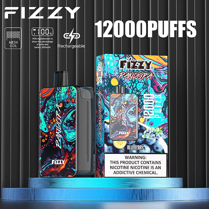 Fizzy Pandora – 12000 Puffs Disposable Vape | Fluid Art Marble | 20ML E-Liquid, Mesh Coil, 650mAh