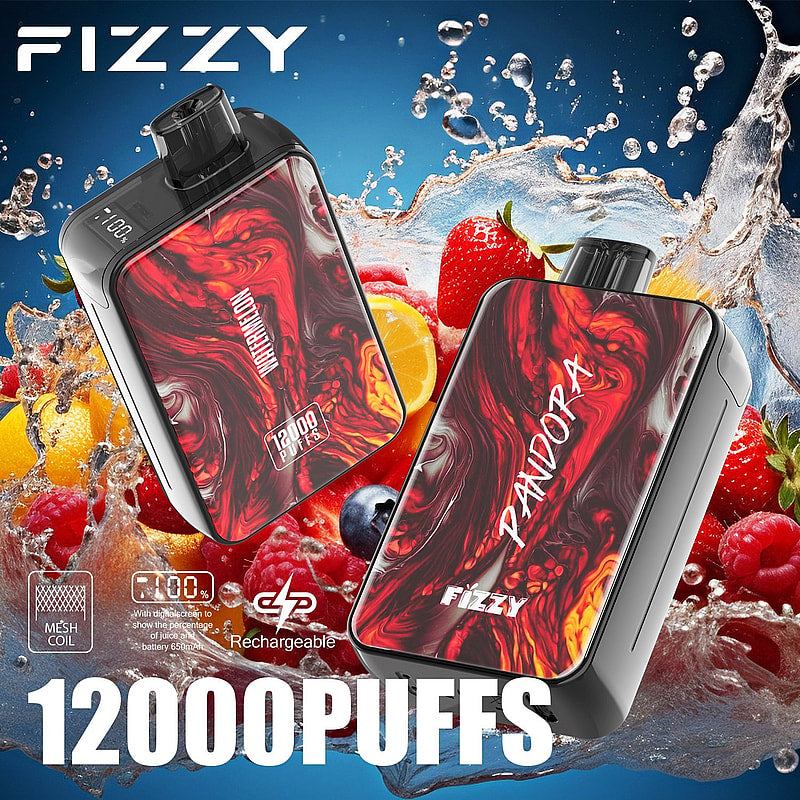 Fizzy Pandora – 12000 Puffs Disposable Vape | Fluid Art Marble | 20ML E-Liquid, Mesh Coil, 650mAh