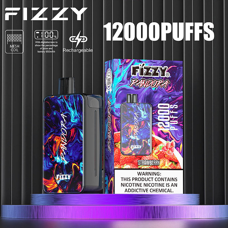 Fizzy Pandora – 12000 Puffs Disposable Vape | Fluid Art Marble | 20ML E-Liquid, Mesh Coil, 650mAh