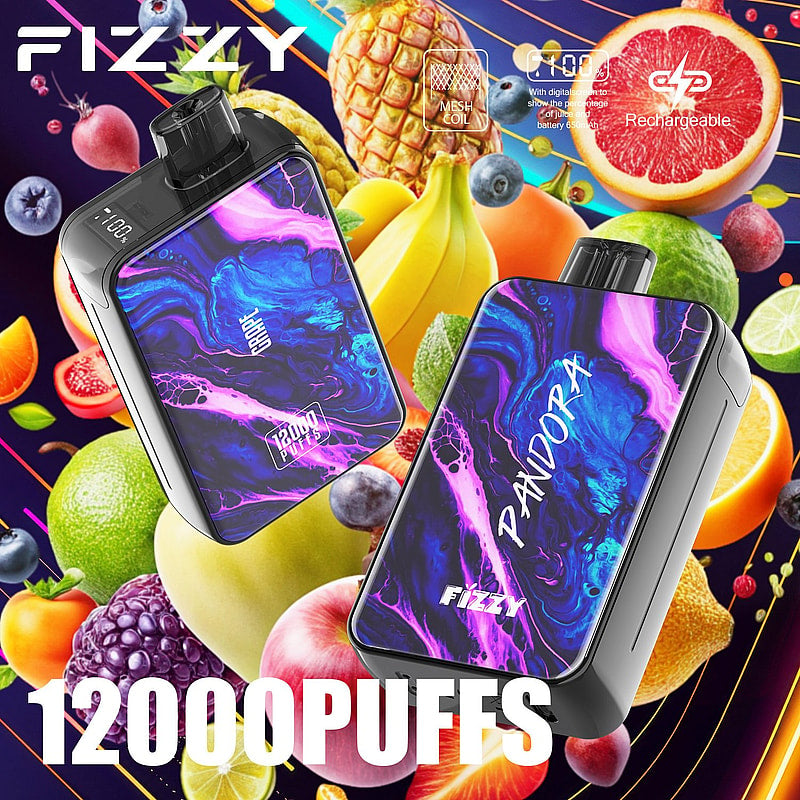 Fizzy Pandora – 12000 Puffs Disposable Vape | Fluid Art Marble | 20ML E-Liquid, Mesh Coil, 650mAh