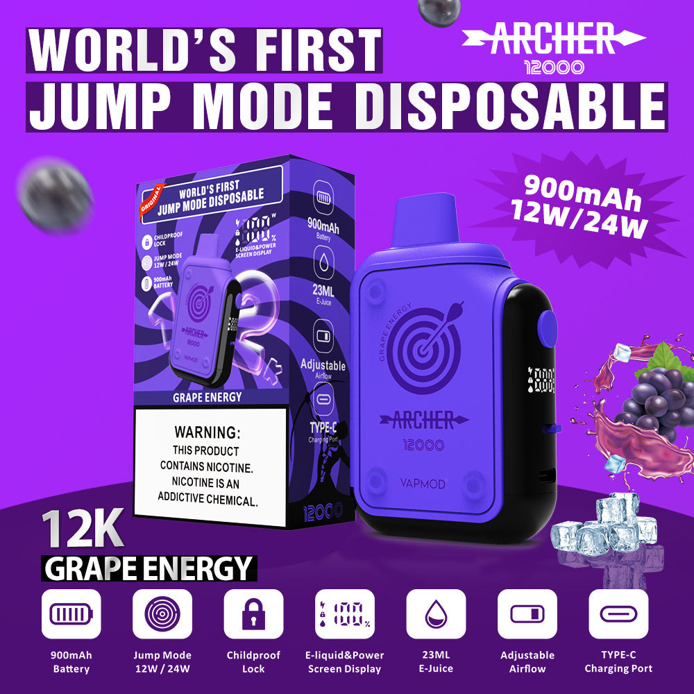 VAPMOD ARCHER 12000 Puffs Disposable Vape Wholesale