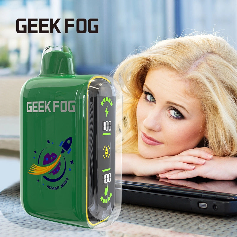 Geek Fog Pulse 10000 Puffs Regular 20000 Puffs LED Screen Wholesale Disposable Vape Pen Electronic Cigarette Dual Mesh Coil Rechargeable Battery 12 Flavors