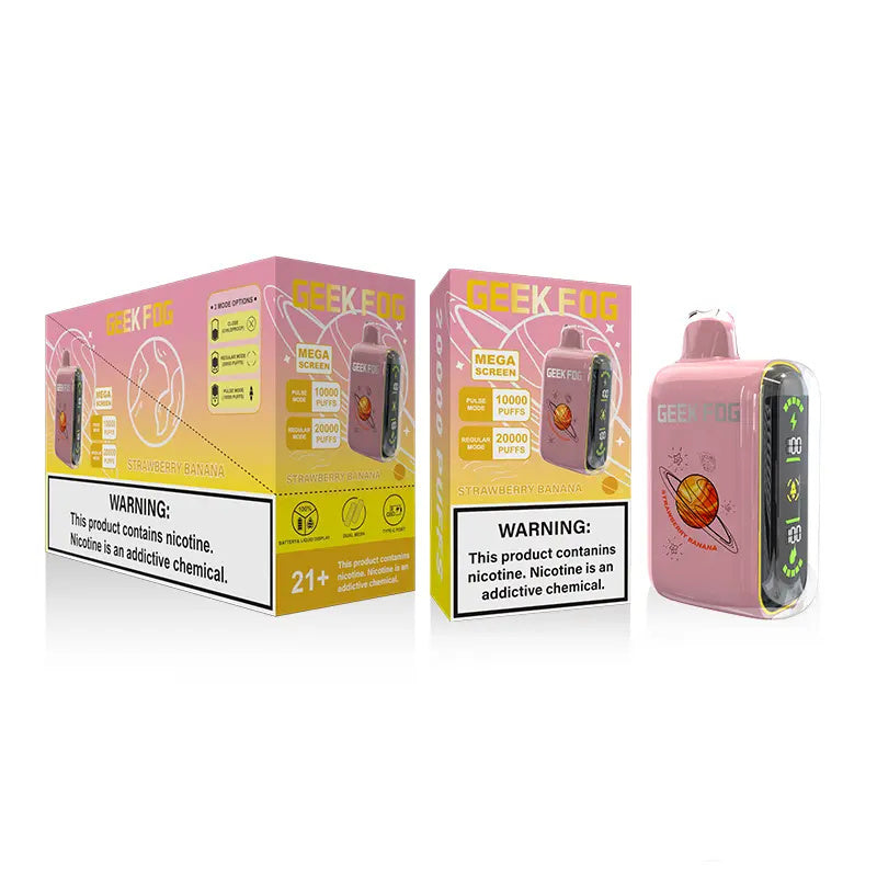 Geek Fog Pulse 10000 Puffs Regular 20000 Puffs LED Screen Wholesale Disposable Vape Pen Electronic Cigarette Dual Mesh Coil Rechargeable Battery 12 Flavors