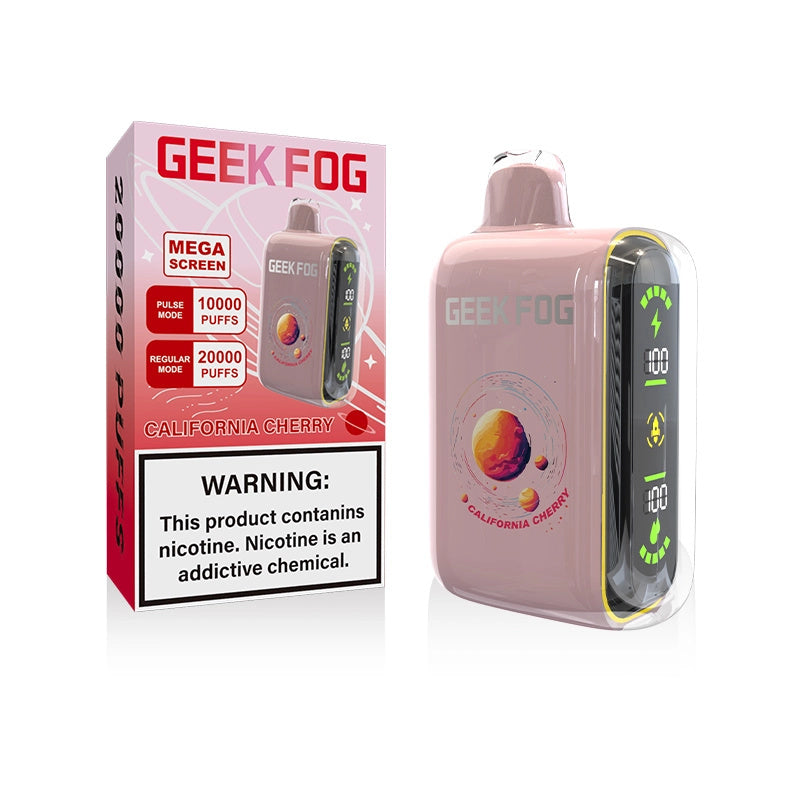 Geek Fog Pulse 10000 Puffs Regular 20000 Puffs LED Screen Wholesale Disposable Vape Pen Electronic Cigarette Dual Mesh Coil Rechargeable Battery 12 Flavors