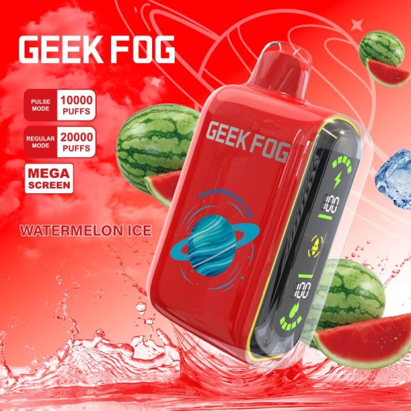 Geek Fog Pulse 10000 Puffs Regular 20000 Puffs LED Screen Wholesale Disposable Vape Pen Electronic Cigarette Dual Mesh Coil Rechargeable Battery 12 Flavors
