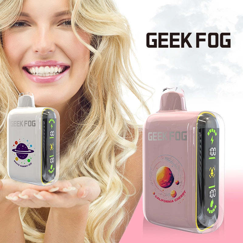 Geek Fog Pulse 10000 Puffs Regular 20000 Puffs LED Screen Wholesale Disposable Vape Pen Electronic Cigarette Dual Mesh Coil Rechargeable Battery 12 Flavors