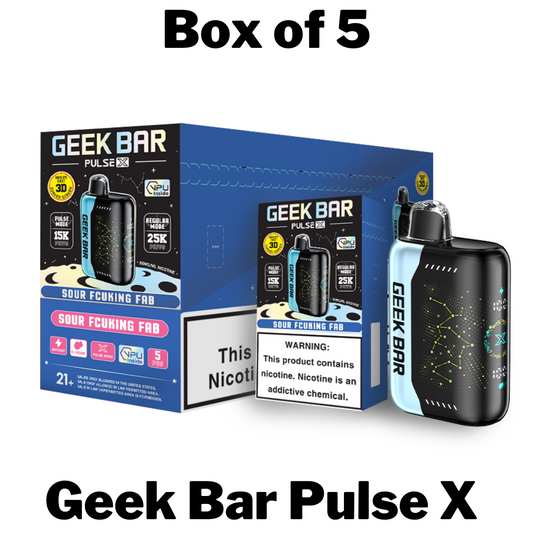 Geekbar Pulse X 25000 Disposable Vape Box of 5