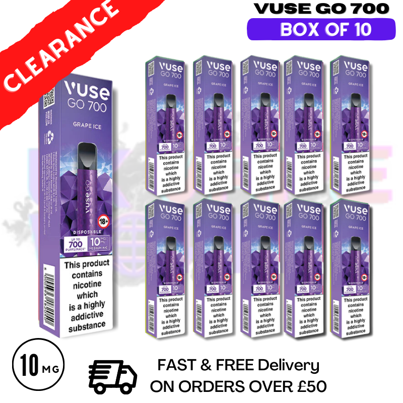 Grape Ice (10MG) - VUSE GO 700Puff Box of 10