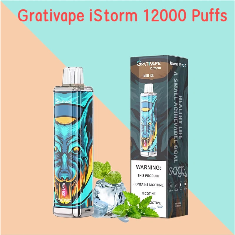 Grativape istorm 12000 Puffs Wholesale Vape Bulk Price-550mAh Battery, 20ml E-liquid, Multiple Nicotine 10 Flavors