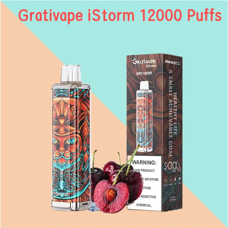 Grativape istorm 12000 Puffs Wholesale Vape Bulk Price-550mAh Battery, 20ml E-liquid, Multiple Nicotine 10 Flavors