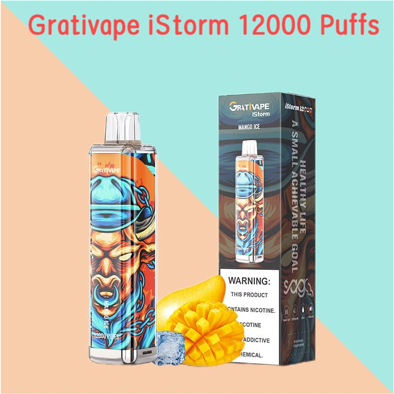 Grativape istorm 12000 Puffs Wholesale Vape Bulk Price-550mAh Battery, 20ml E-liquid, Multiple Nicotine 10 Flavors