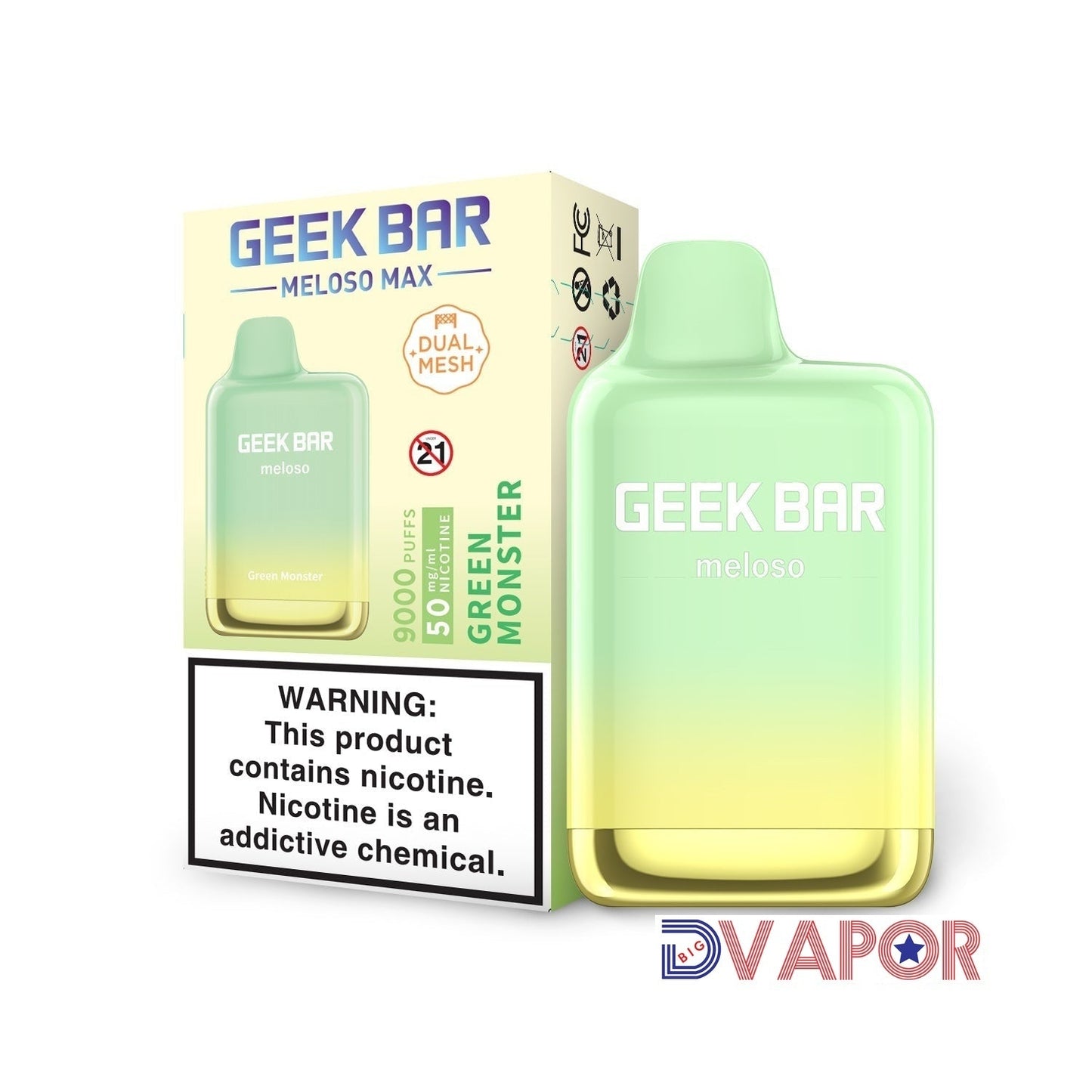 Geek Bar Meloso Max Dual Mesh 9000 Puff Disposable - Rechargeable