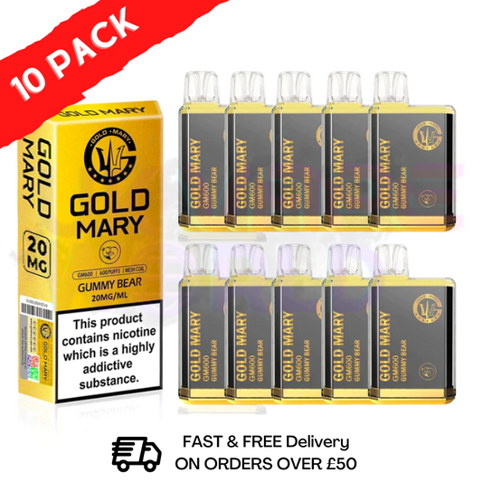 Mr Blue - Gold Mary 600Puff Box of 10