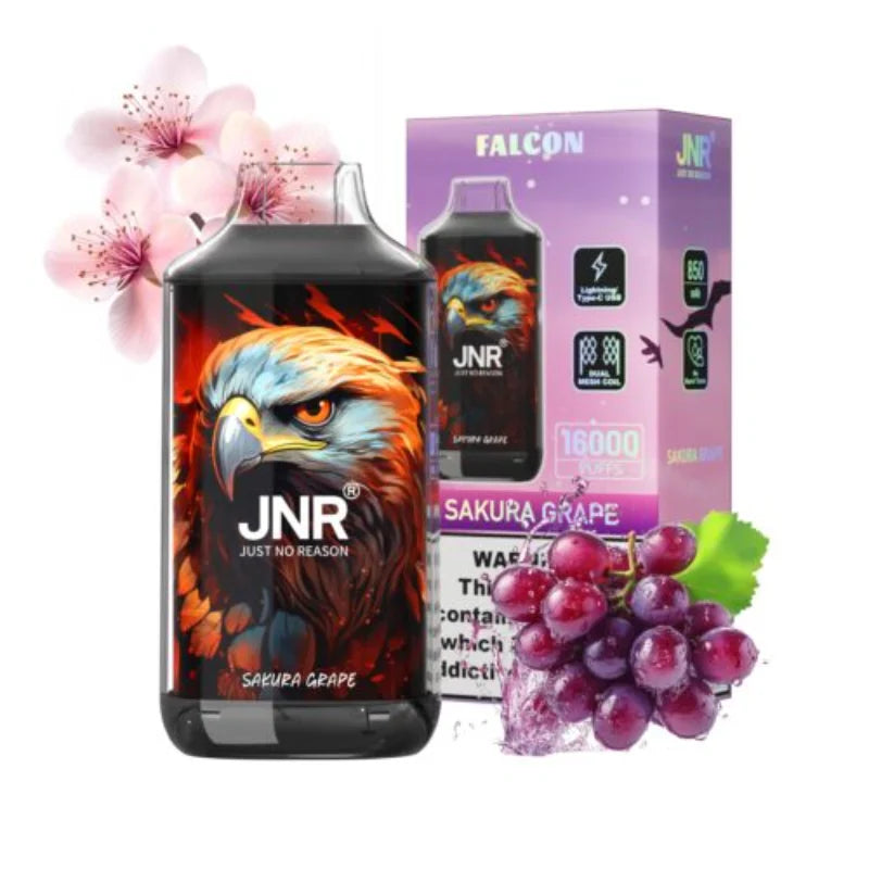 JNR Falcon 16000 Puffs Disposable Vape-850mAh Battery, 22ml E-liquid, Multiple Nicotine 10 Flavors