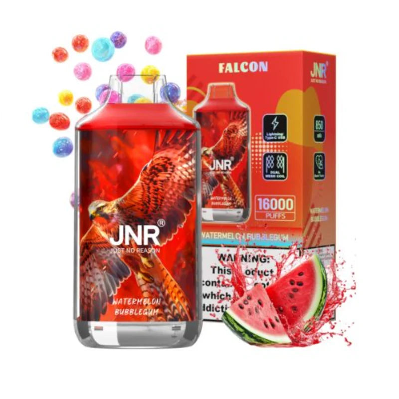 JNR Falcon 16000 Puffs Disposable Vape-850mAh Battery, 22ml E-liquid, Multiple Nicotine 10 Flavors