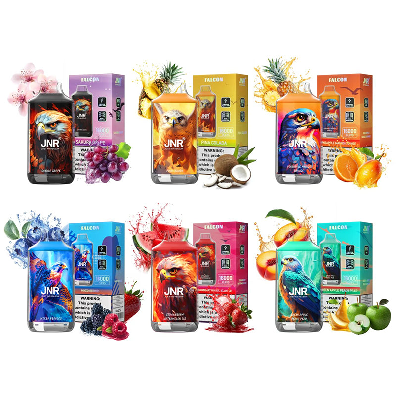 JNR Falcon 16000 Puffs Disposable Vape-850mAh Battery, 22ml E-liquid, Multiple Nicotine 10 Flavors