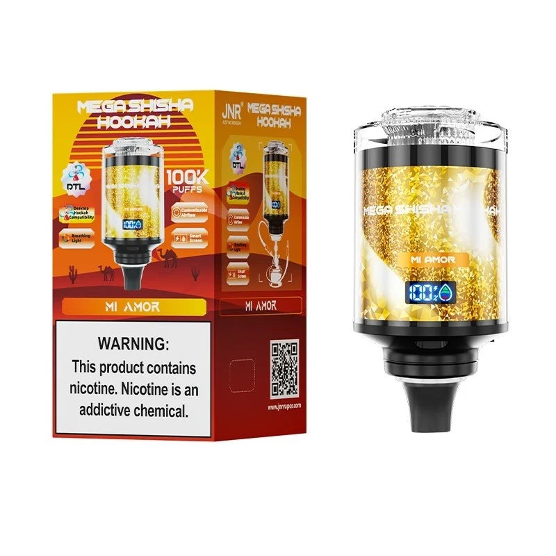 JNR Mega Shisha Hookah 100K Disposable Vape  2% Nicotine Salt 60ML  2200mAh  11 Flavors in sales