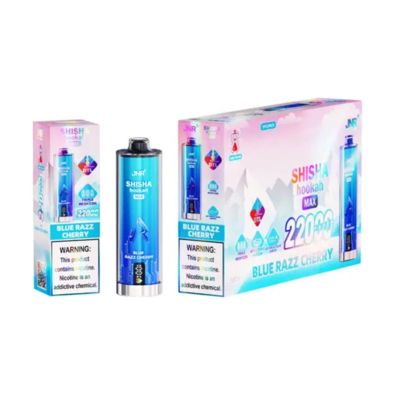 JNR Shisha Hookah Max 22000 Puffs Disposable Vape-850mAh Battery, 40ml E-liquid, Multiple Nicotine 12 Flavors