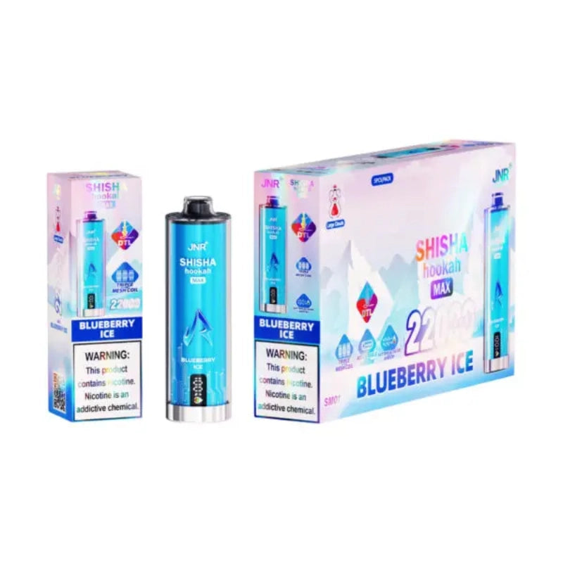 JNR Shisha Hookah Max 22000 Puffs Disposable Vape-850mAh Battery, 40ml E-liquid, Multiple Nicotine 12 Flavors