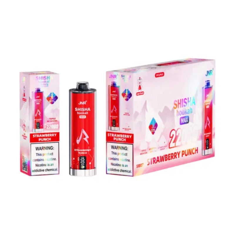 JNR Shisha Hookah Max 22000 Puffs Disposable Vape-850mAh Battery, 40ml E-liquid, Multiple Nicotine 12 Flavors