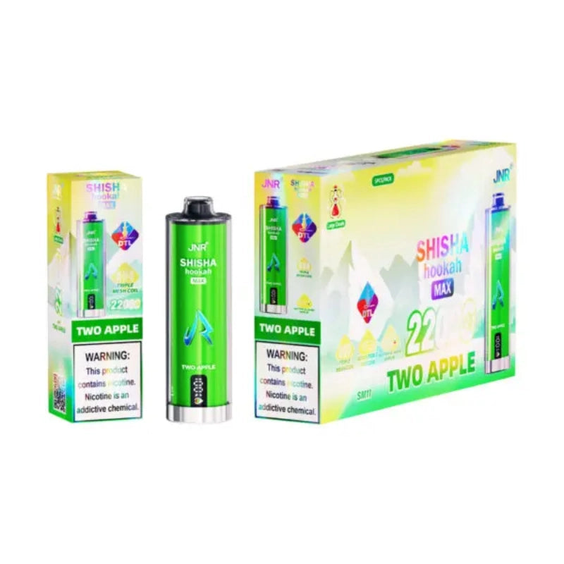JNR Shisha Hookah Max 22000 Puffs Disposable Vape-850mAh Battery, 40ml E-liquid, Multiple Nicotine 12 Flavors