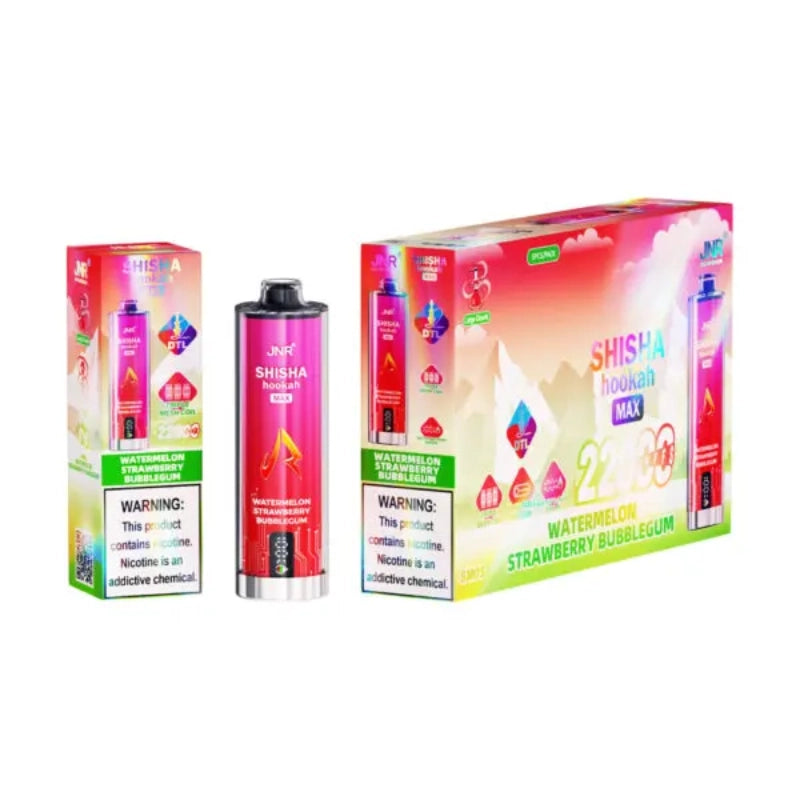 JNR Shisha Hookah Max 22000 Puffs Disposable Vape-850mAh Battery, 40ml E-liquid, Multiple Nicotine 12 Flavors