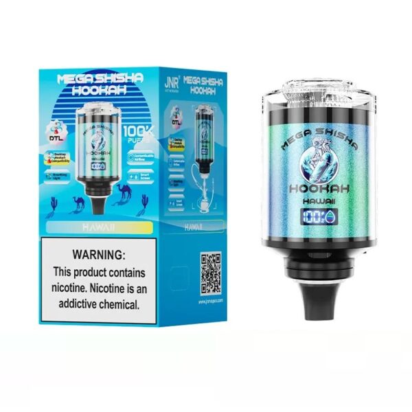 JNR Mega Shisha Hookah 100000 Puffs Disposable Vape Pen E Cigarette Prefilled 60ml 2200mAh