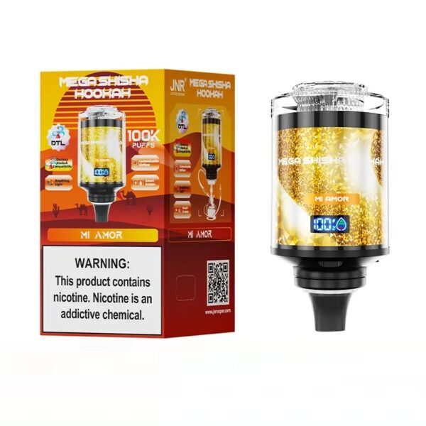 JNR Mega Shisha Hookah 100000 Puffs Disposable Vape Pen E Cigarette Prefilled 60ml 2200mAh