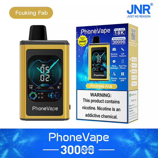 JNR Phone Vape 30000 Puffs Latest Smart 20mg Nicotine 19ML 1000 mAh Battery 10 Flavors Disposable Vape