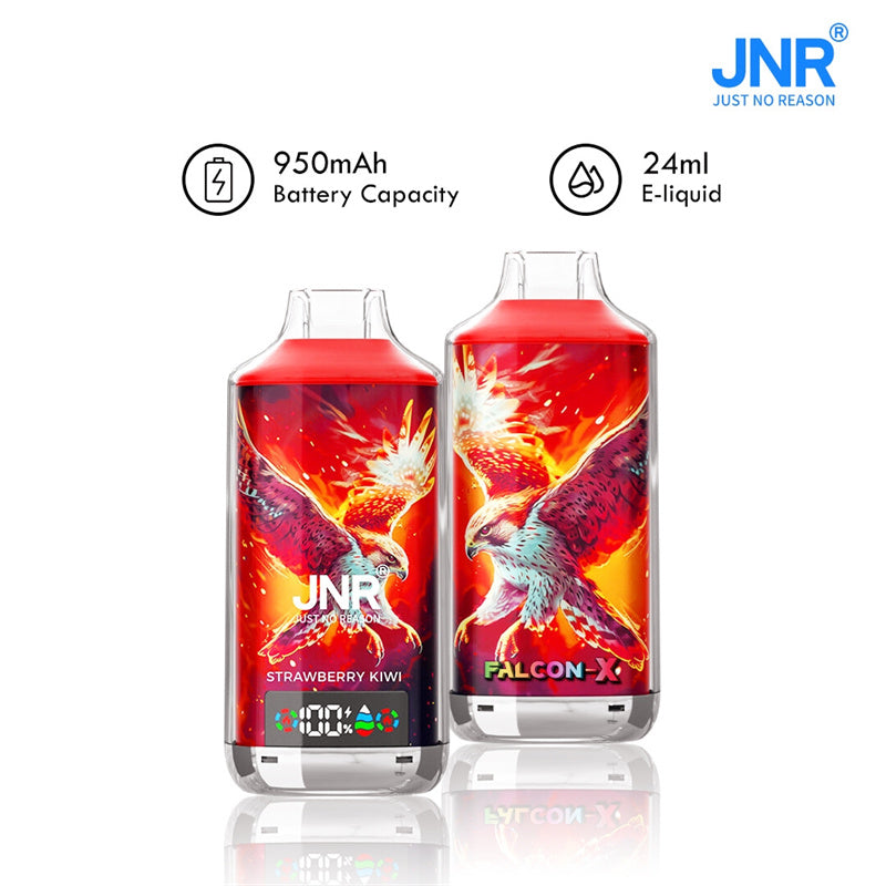 Jnr Falcon-X 18000 Puff Bar Crystal Vaper Dual Mesh Coil Adjustable Airflow Smoke 18k Puff E Disposable Vape