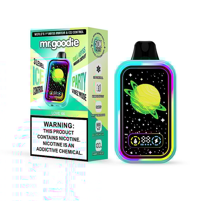Mr.Goodie 50000 50K Puffs :Adjustable Ice Level Disposable Vape with Dual Mesh Coil