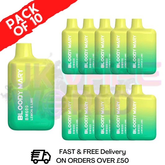 Lemon Lime - Bloody Mary 600Puff Box of 10