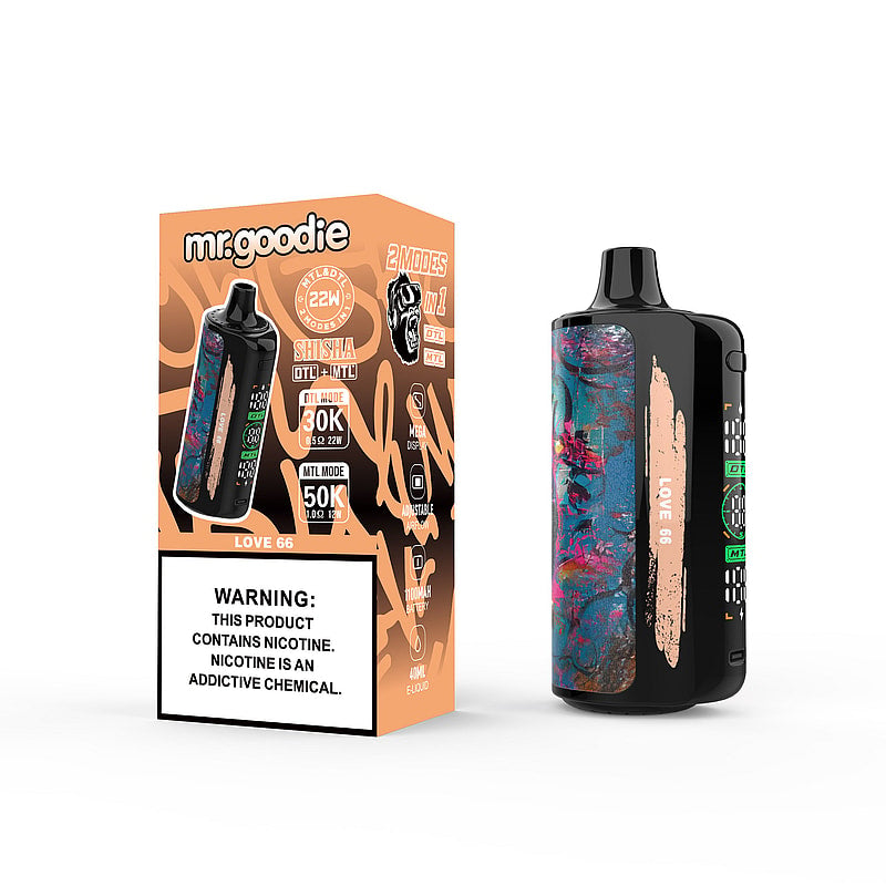 Mr.Goodie Shisha 50000 Puffs :DTL/MTL Disposable Vape with Mega Display