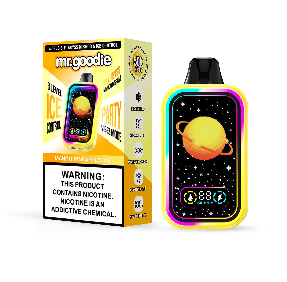 Mr.Goodie 50000 50K Puffs :Adjustable Ice Level Disposable Vape with Dual Mesh Coil