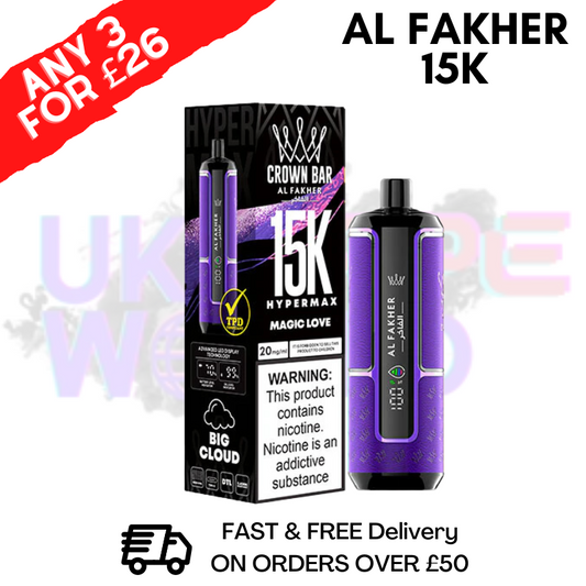 Magic Love Al Fakher HyperMax 15k Puff | ANY 3 FOR £26