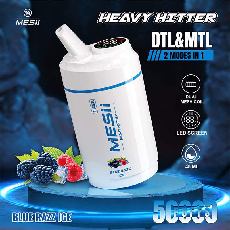 Mesii Shisha Heavy Hitter 50000 - 50K Puffs | 5% Nicotine | DTL/MTL Modes