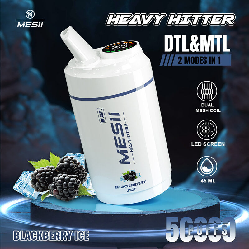 Mesii Shisha Heavy Hitter 50000 - 50K Puffs | 5% Nicotine | DTL/MTL Modes