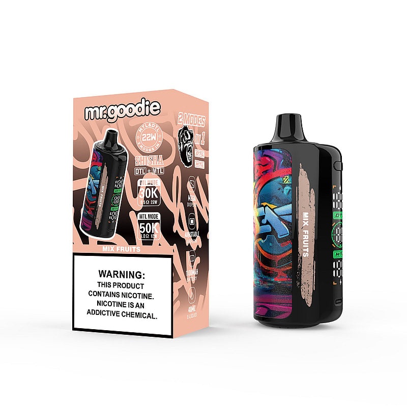 Mr.Goodie Shisha 50000 Puffs :DTL/MTL Disposable Vape with Mega Display