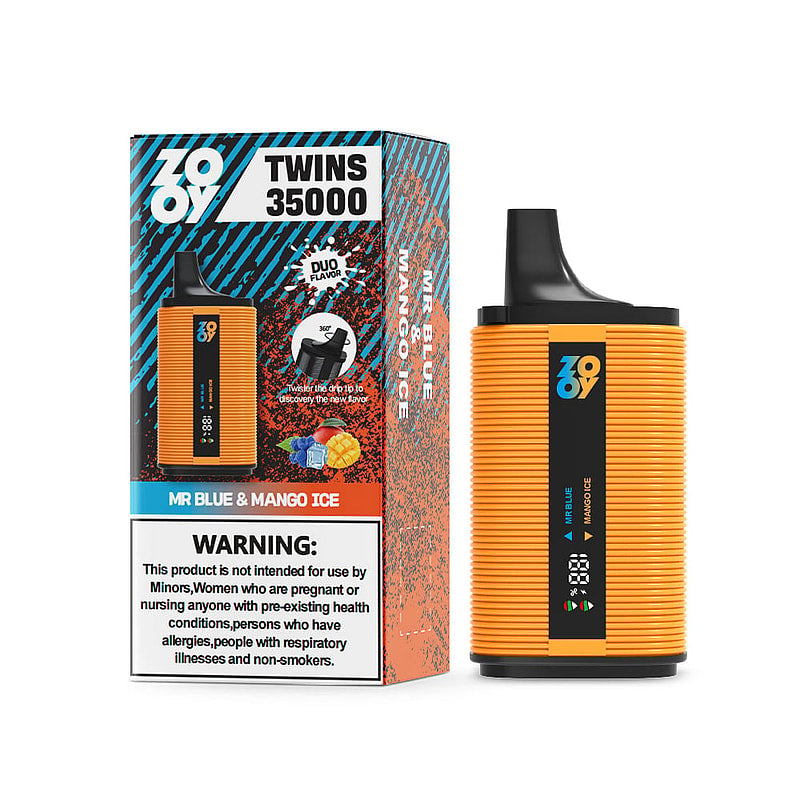 ZOOY TWINS 35000 35K Puffs Dual Flavors Disposable Vape with Digital Screen