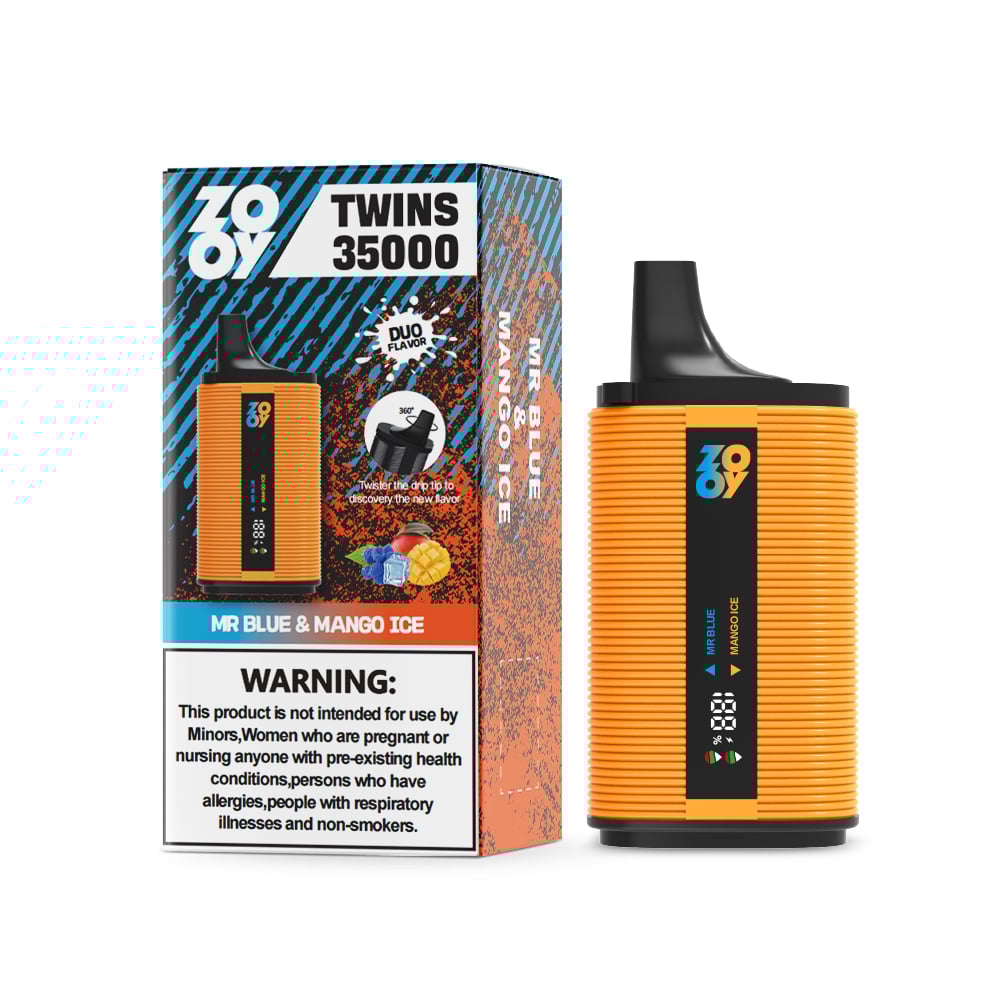 ZOOY TWINS 35000 35K Puffs Dual Flavors Disposable Vape with Digital Screen