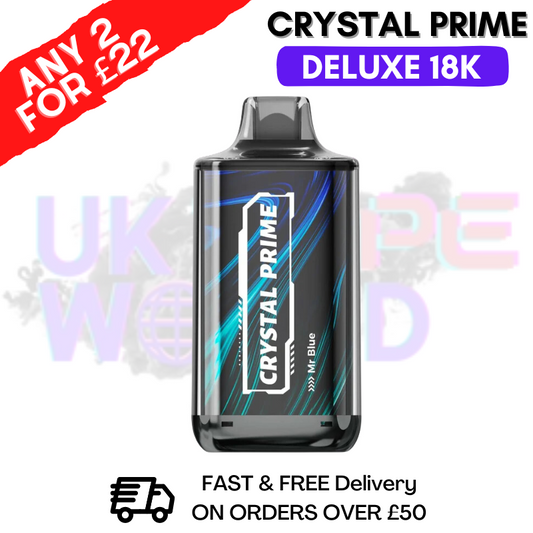 Mr Blue  Crystal Prime Deluxe 18000 Puffs 18K PUFF