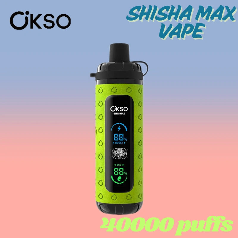 OKSO Shisha Max 40k Wholesale Price Good Sale Child Lock Vape-800mAh battery, 36ml E-liquid,Multiple Nicotine 10 Flavors