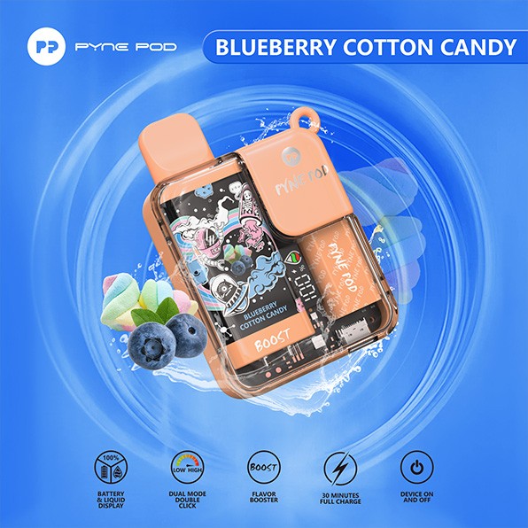 Pynepod 8500 Puffs Disposable Vape 16 Flavors  20mg Nico 2ML Battery Display 550mAh battery
